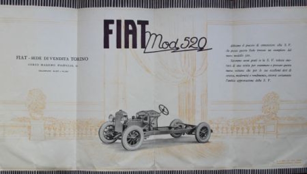 Fiat 520 Modelprogram 1927 Carbrochure (5546)